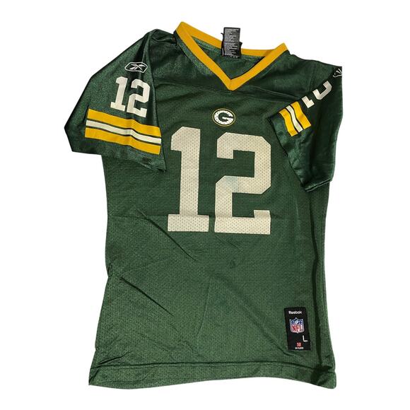 Aaron Rodgers Green Bay Packers Reebok Home Jersey Size Youth L - Picture 1 of 11